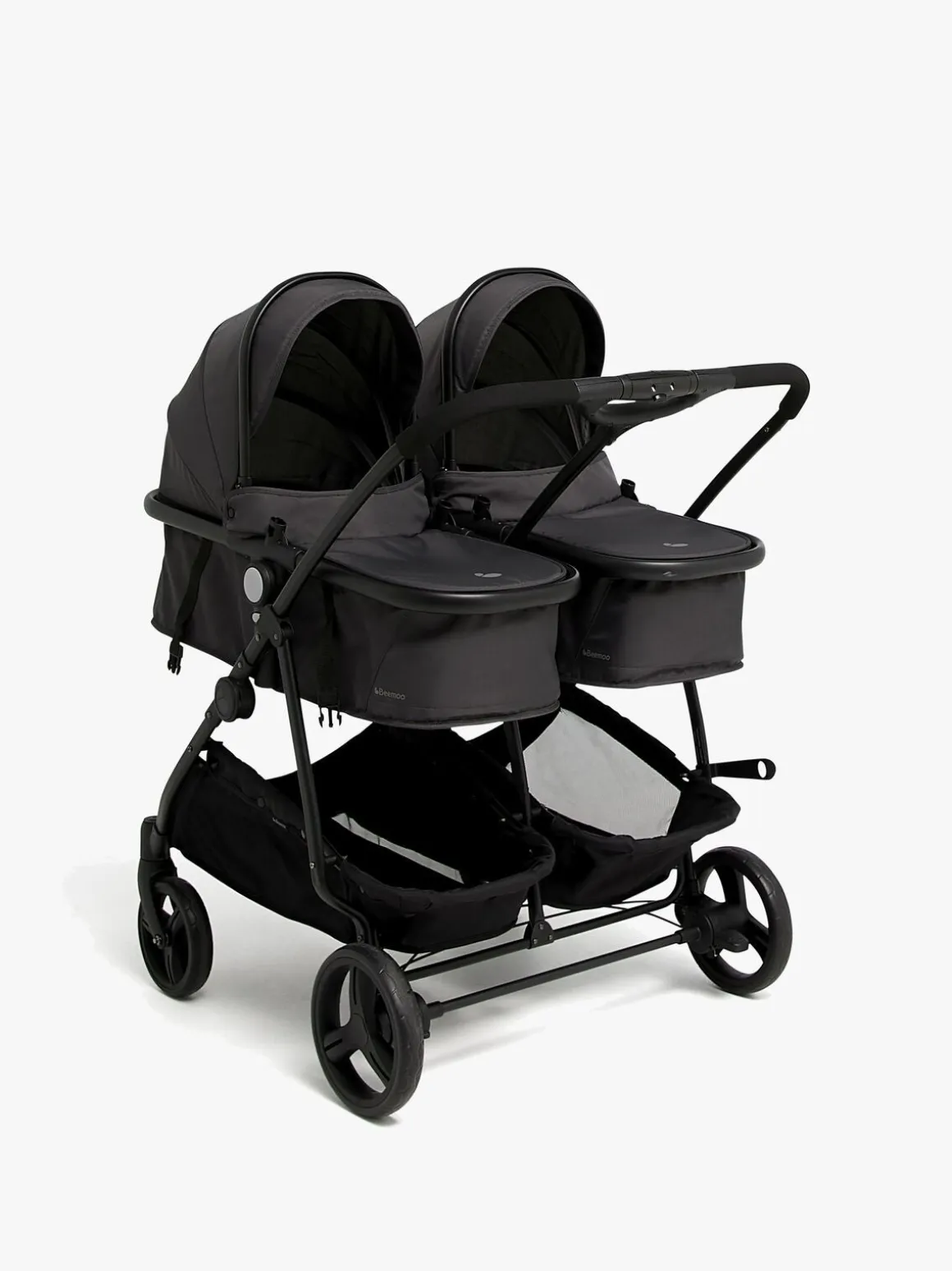 Beemoo Move Twin 2-in-1 Søskendevogn, Asphalt
