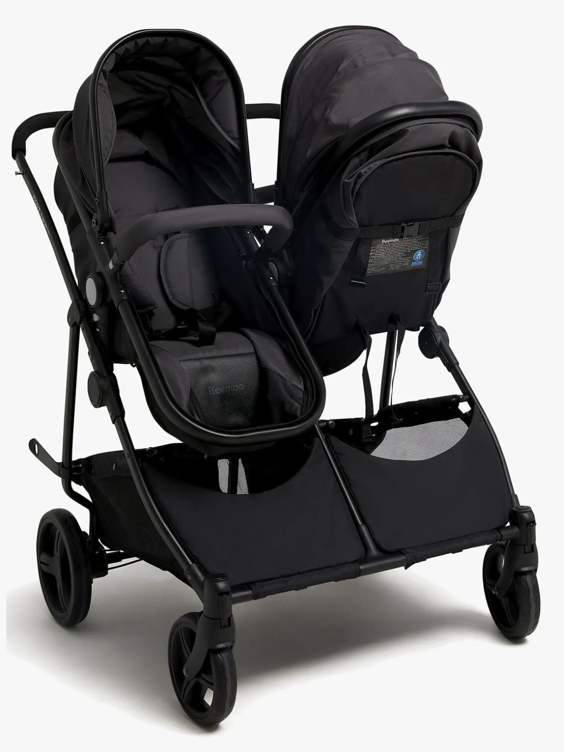 Beemoo Move Twin 2-in-1 Søskendevogn, Asphalt