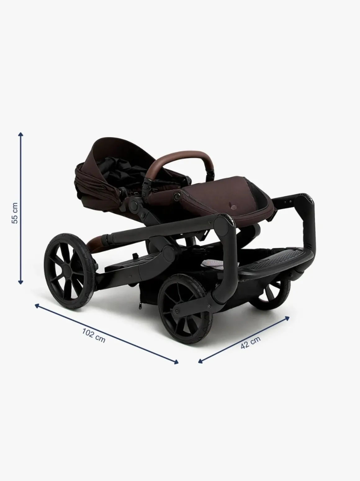 Beemoo Pro Max Klapvogn, Espresso Brown