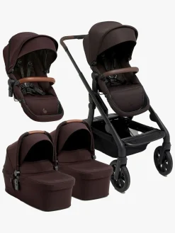 Beemoo Pro Max Søskendevogn inkl. Liggedele, Espresso Brown