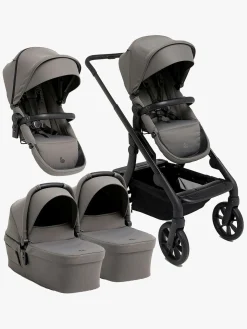 Beemoo Pro Max Søskendevogn inkl. Liggedele, Mocha Grey