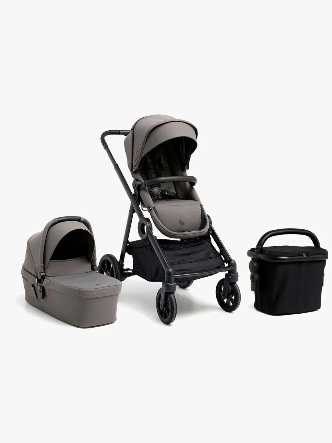 Beemoo Pro Multi 2 Duovogn inkl. Indkøbskurv, Mocha Grey