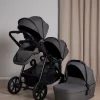 Beemoo Pro Multi 2 Søskendevogn inkl. Liggedel, Mocha Grey