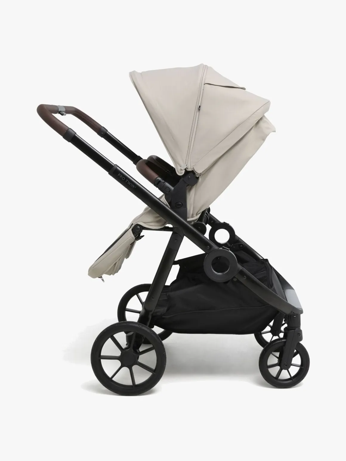 Beemoo Pro Twin 2 Søskendevogn, Latte Beige