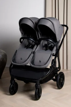 Beemoo Pro Twin 2 Søskendevogn, Mocha Grey