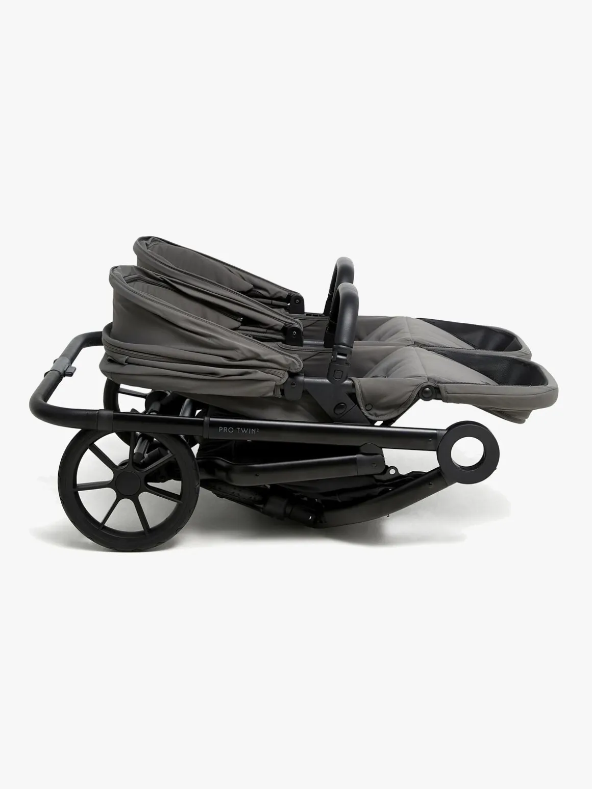 Beemoo Pro Twin 2 Søskendevogn, Mocha Grey