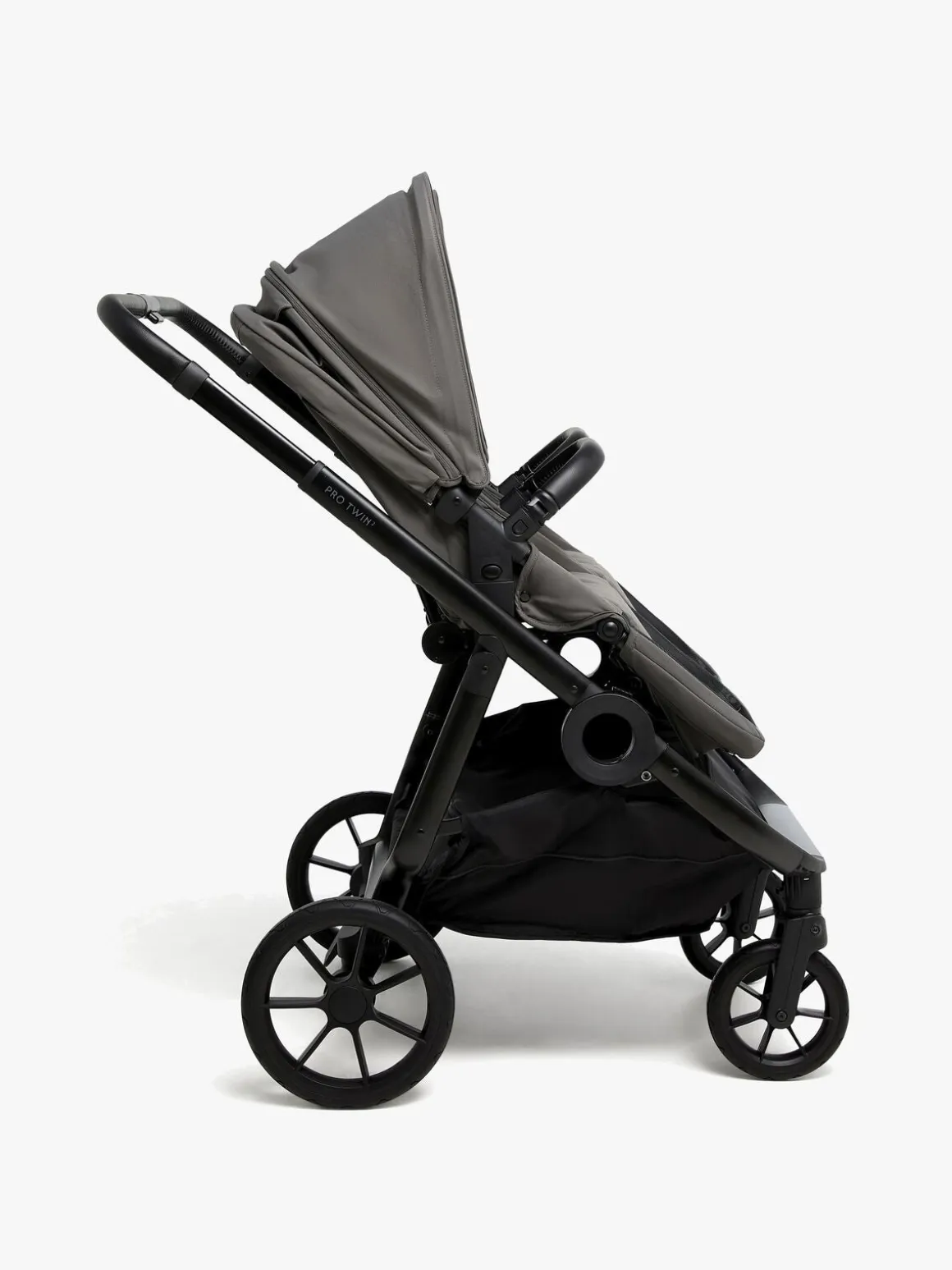 Beemoo Pro Twin 2 Søskendevogn, Mocha Grey