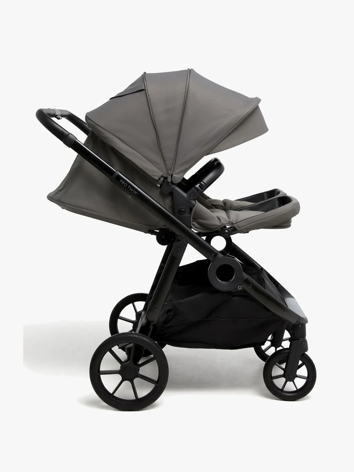 Beemoo Pro Twin 2 Søskendevogn, Mocha Grey
