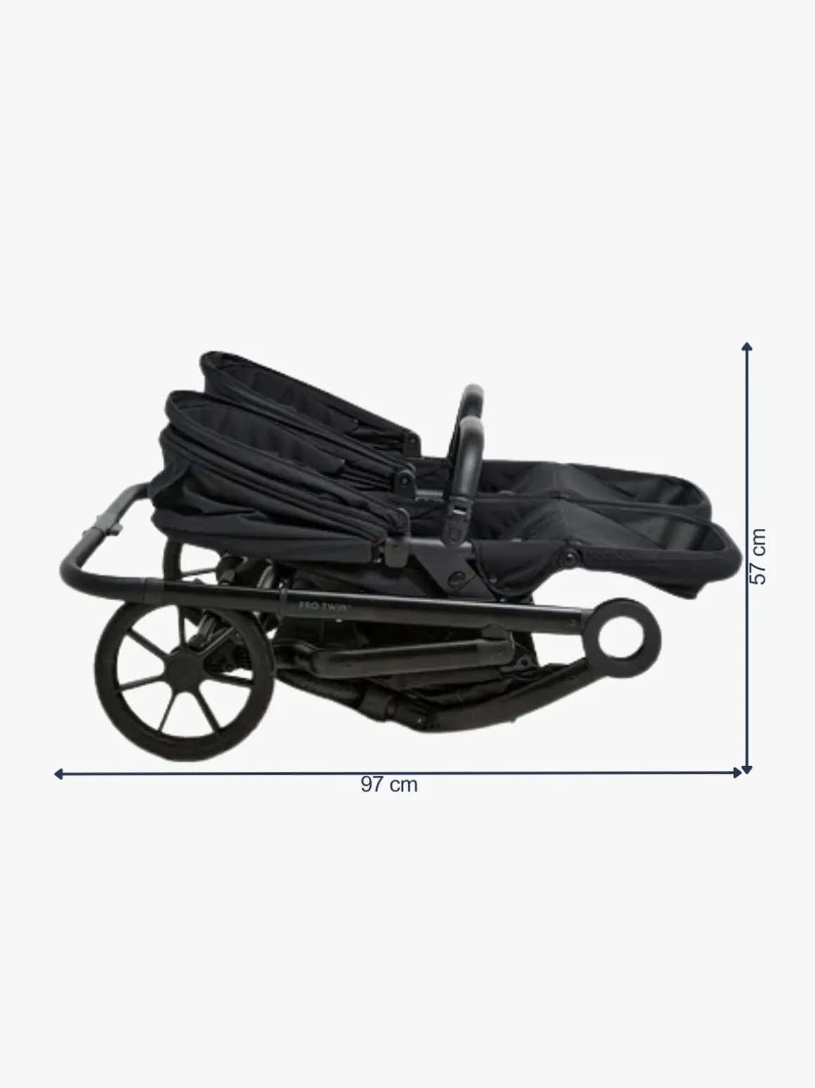 Beemoo Pro Twin 2 Søskendevogn, Coffee Black