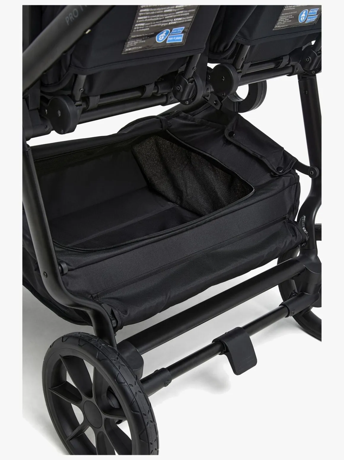 Beemoo Pro Twin 2 Søskendevogn, Coffee Black
