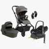 Beemoo Pro Twist Duovogn inkl. Maxi-Cosi CabrioFix Autostol Baby & Base, Mocha Grey/Black