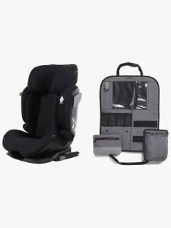 Beemoo Recline i-Size Autostol inkl. Deluxe Sædebeskytter, Black Stone