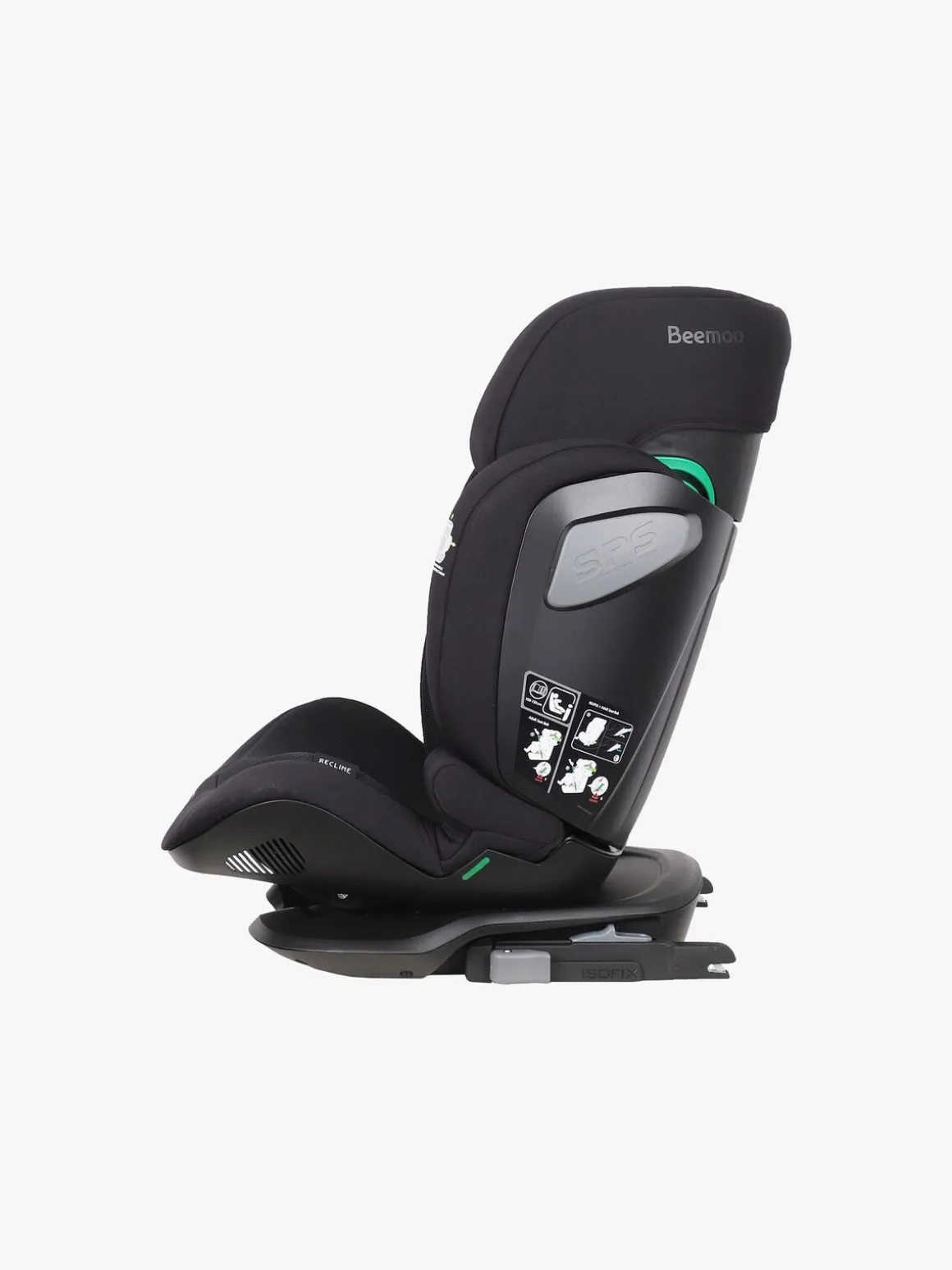 Beemoo Recline i-Size Autostol, Black Mesh