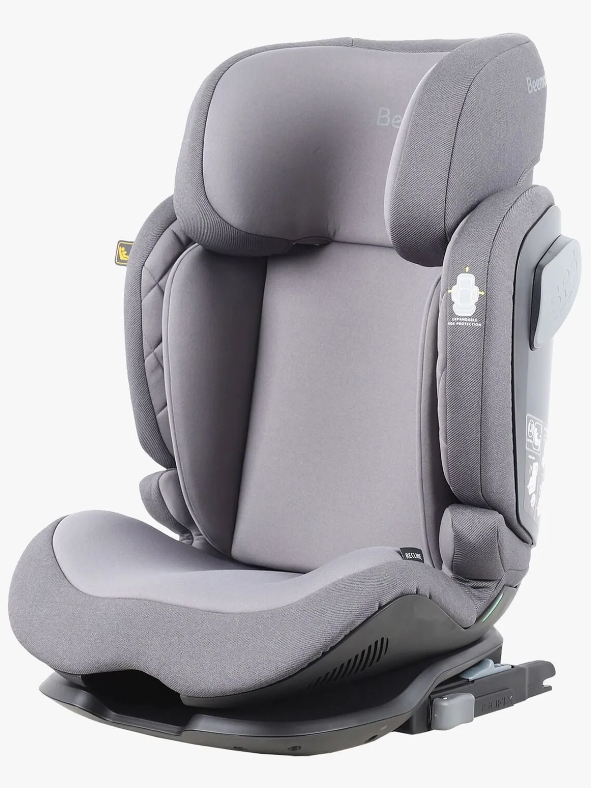 Beemoo Recline i-Size Autostol inkl. 3-in-1 Sædebeskyttelse, Mineral Grey
