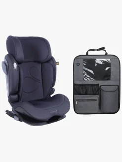 Beemoo Recline i-Size Autostol inkl. Deluxe Sædebeskytter med Opbevaring, Anthracite