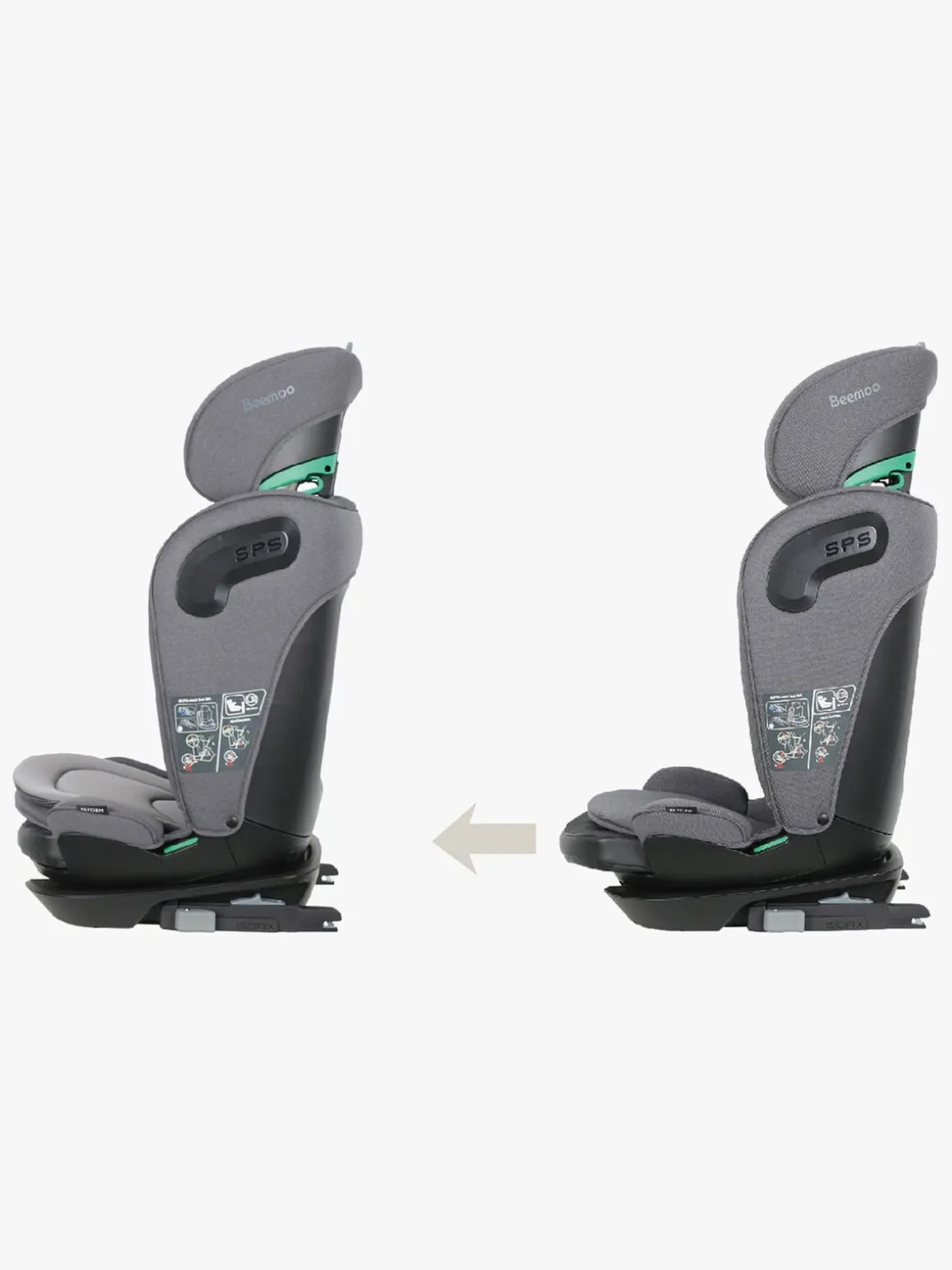 Beemoo Reform ISOFIX Autostol, Mineral Grey