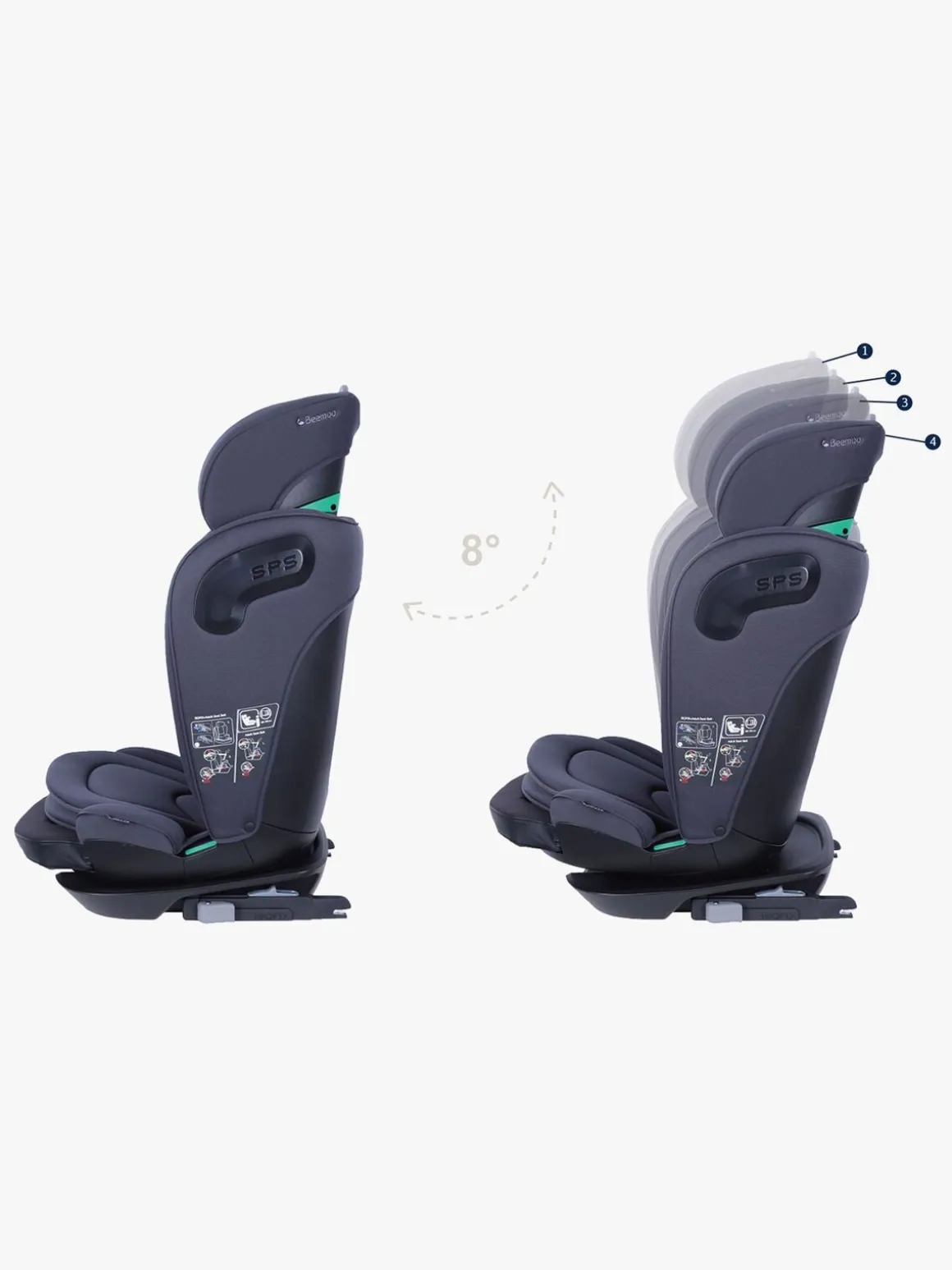 Beemoo Reform ISOFIX Autostol, Anthracite
