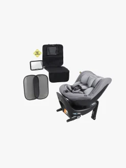 Beemoo Reverse i-Size Bagudvendt Autostol Inkl. Tilbehørspakke, Mineral Grey
