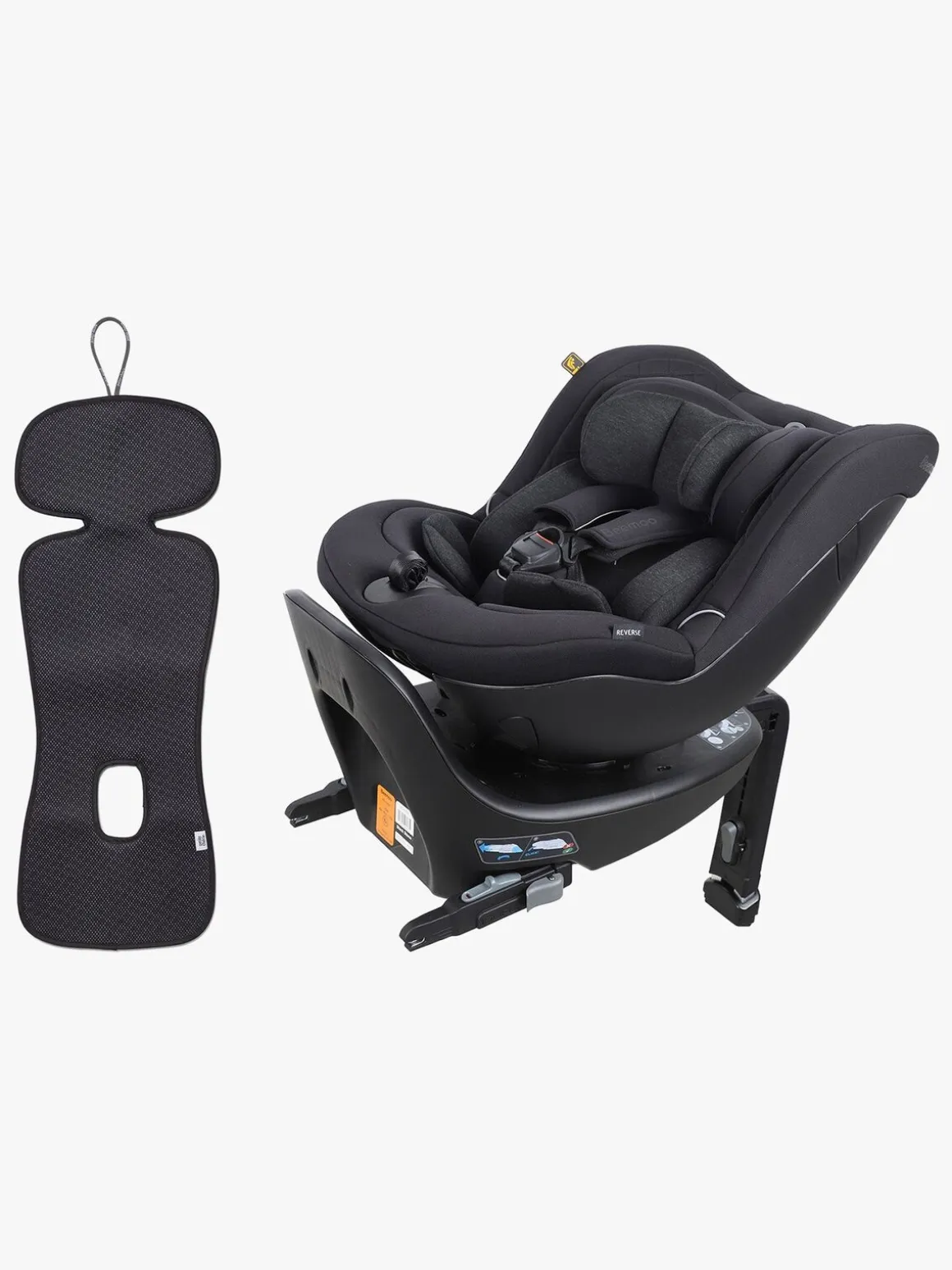 Beemoo Reverse i-Size Bagudvendt Autostol inkl. Ventilerende Hynde, Black Stone/Antracit