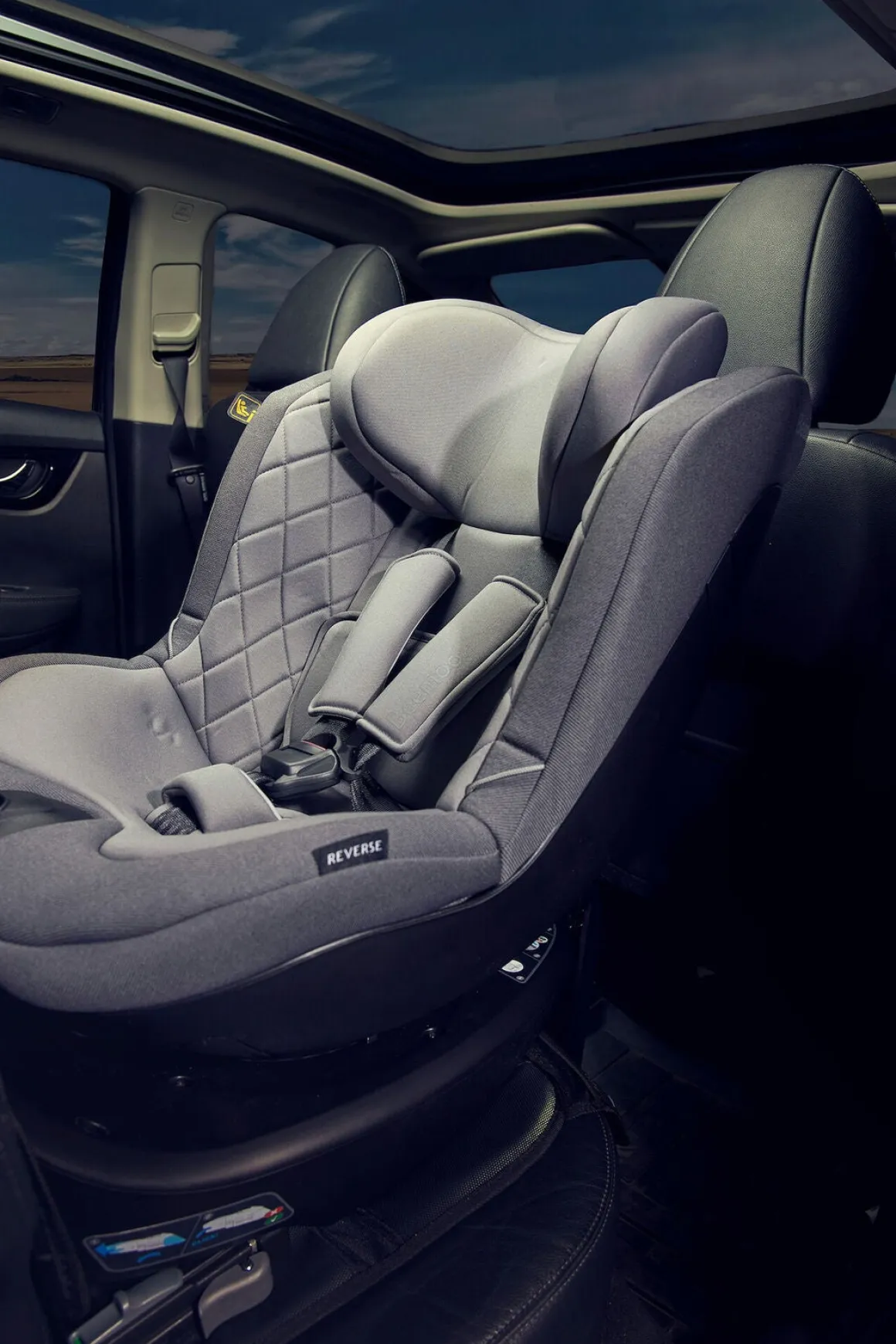 Beemoo Reverse i-Size Bagudvendt Autostol, Mineral Grey