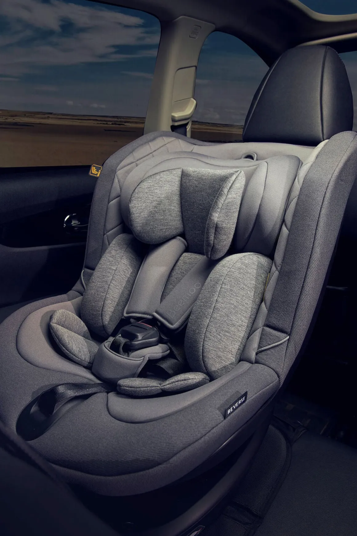 Beemoo Reverse i-Size Bagudvendt Autostol, Mineral Grey