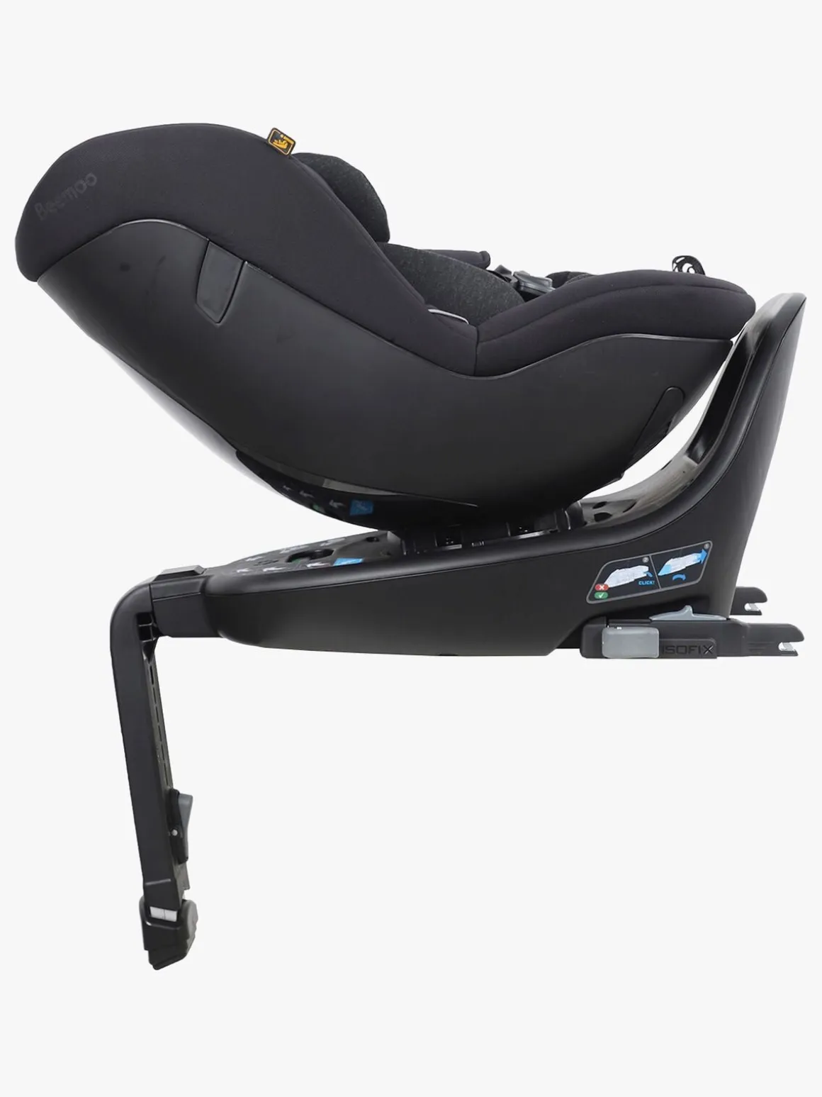 Beemoo Reverse i-Size Bagudvendt Autostol, Black Stone