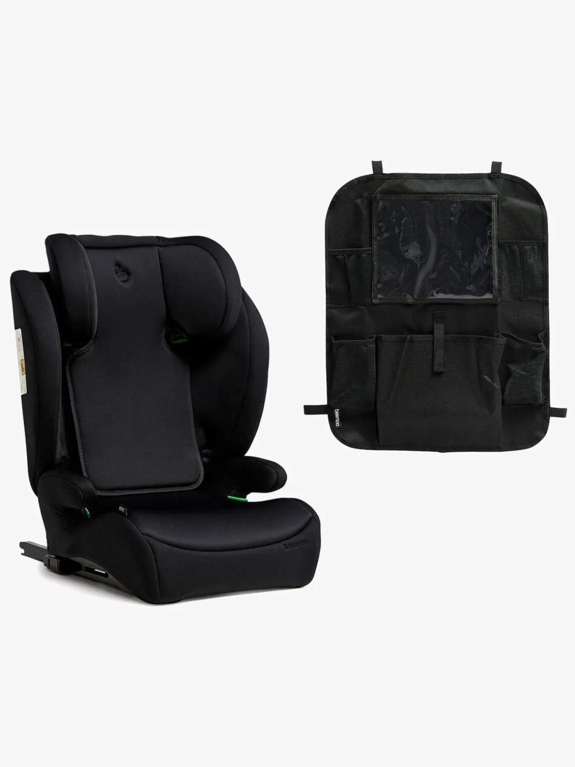 Beemoo Ride i-Size Autostol ISOFIX inkl. Beemoo Smart Organizer, Black Stone