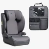 Beemoo Ride i-Size Autostol inkl. Beemoo Deluxe Sædebeskytter med Opbevaring, Mineral Grey