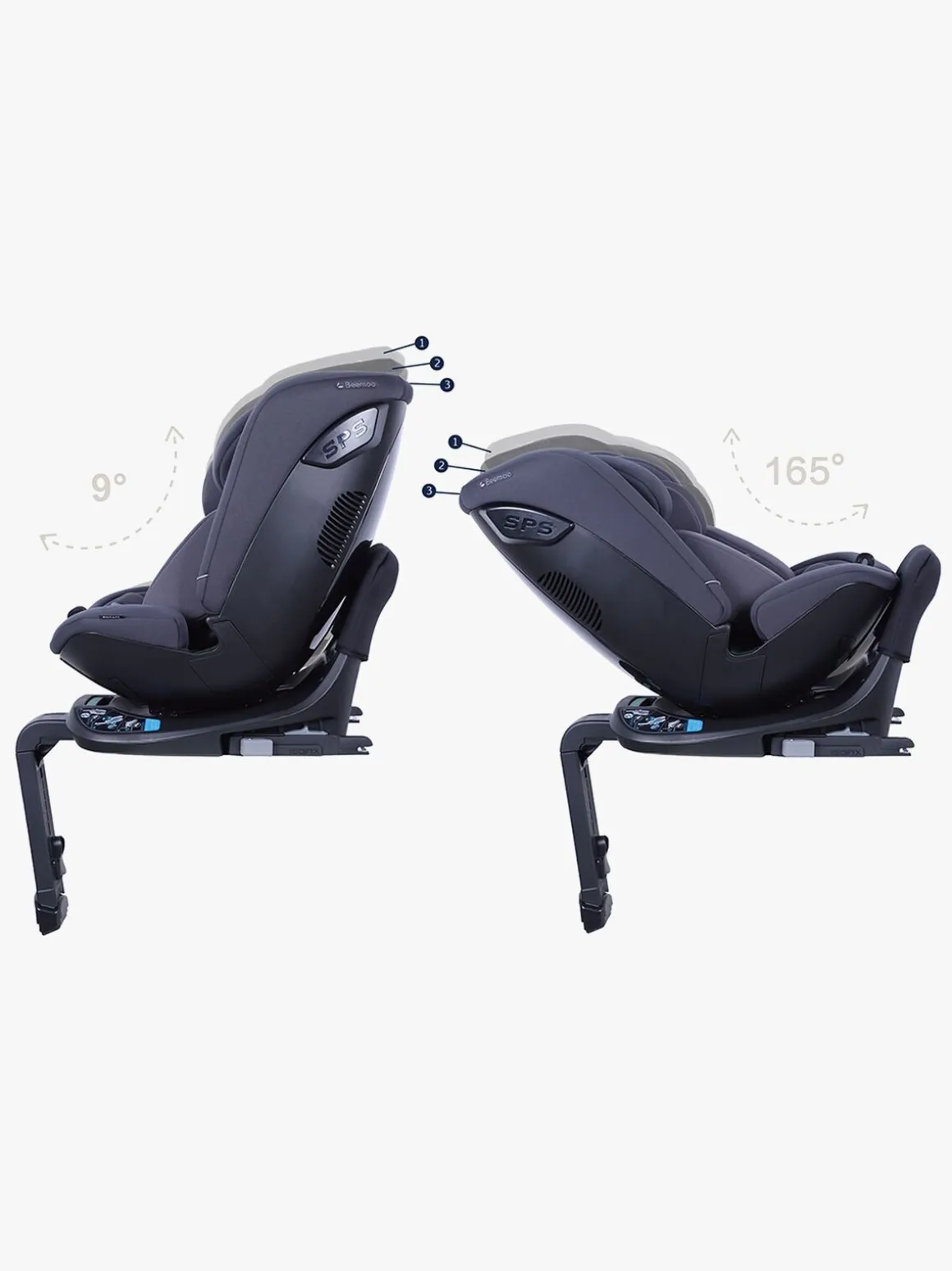 Beemoo Rotate i-Size Autostol, Anthracite