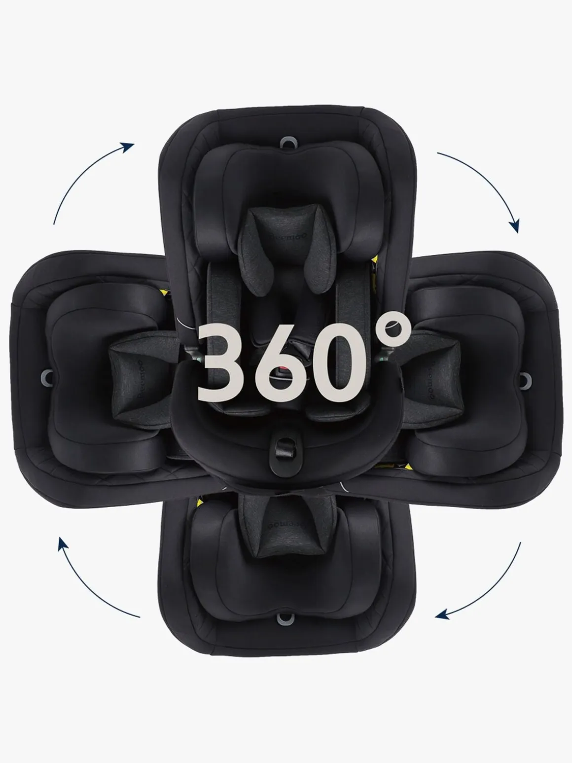 Beemoo Rotate i-Size Autostol, Black Stone