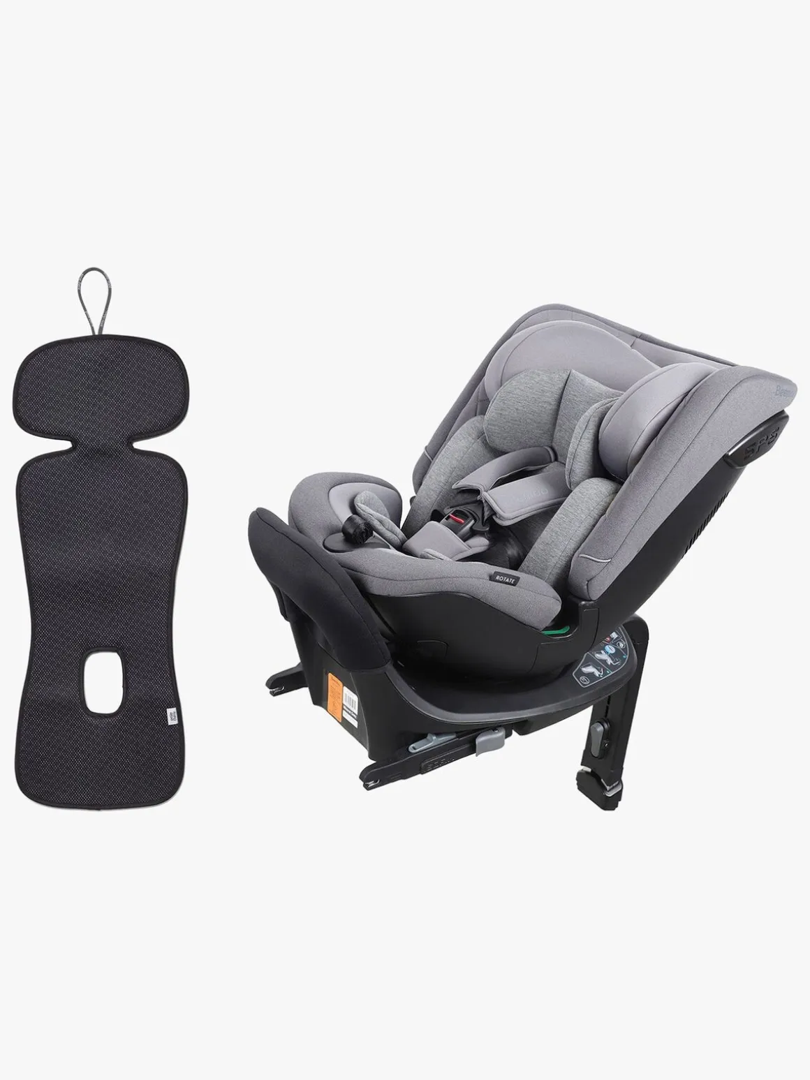 Beemoo Rotate i-Size Vendbar Autostol inkl. Ventilerende Hynde, Mineral Grey/Antracit