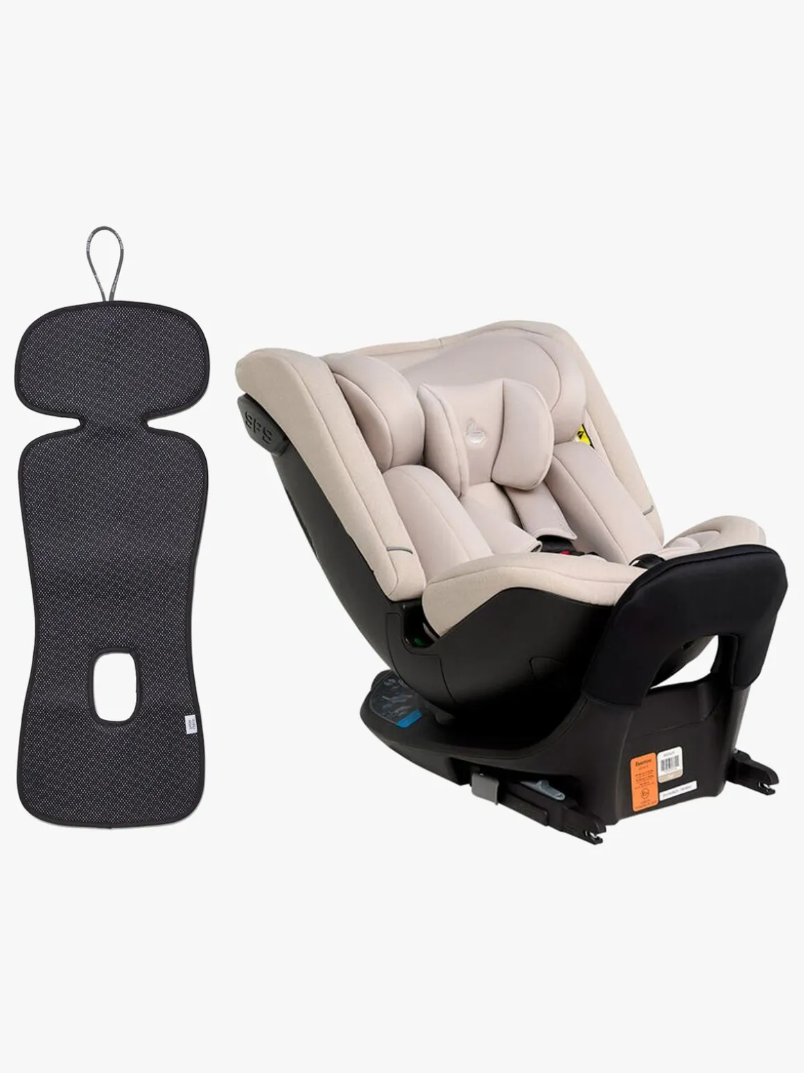 Beemoo Rotate i-Size Autostol inkl. Petite Chérie Ventilerende Hynde, Oat/Antracit