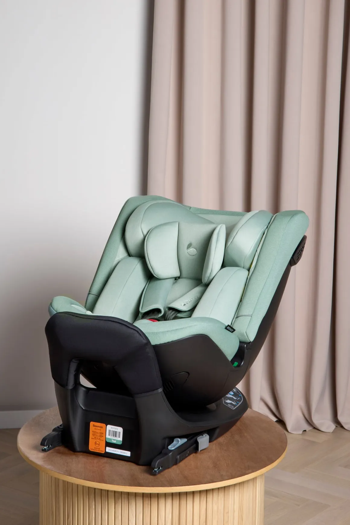 Beemoo Rotate i-Size Autostol inkl. Petite Chérie Ventilerende Hynde, Teal/Antracit