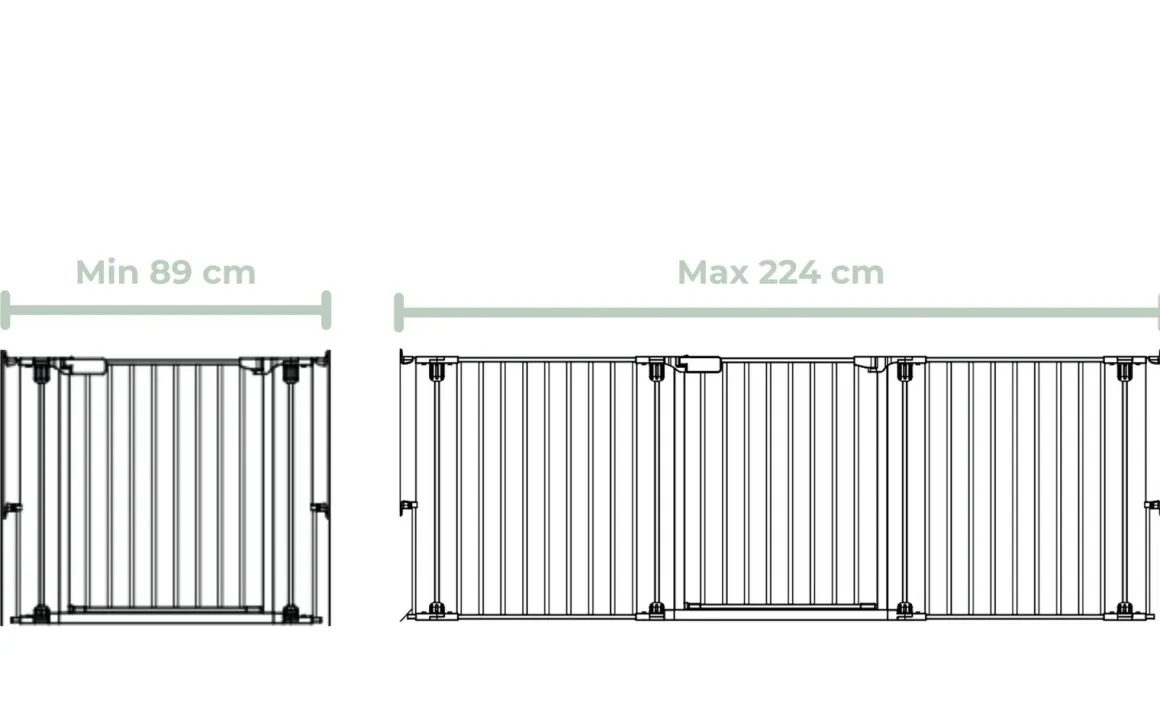 Beemoo SAFE Protect Skruegitter/rumdeler 3 Sektioner, Black