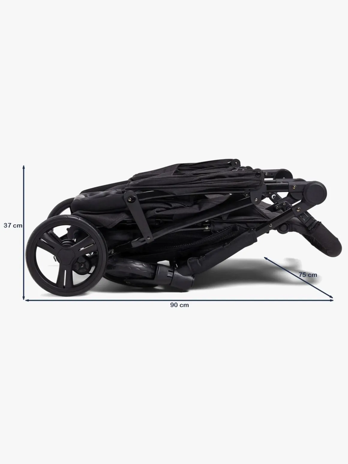 Beemoo Twin Shopper Søskende- & Tvillingevogn, Black Mélange
