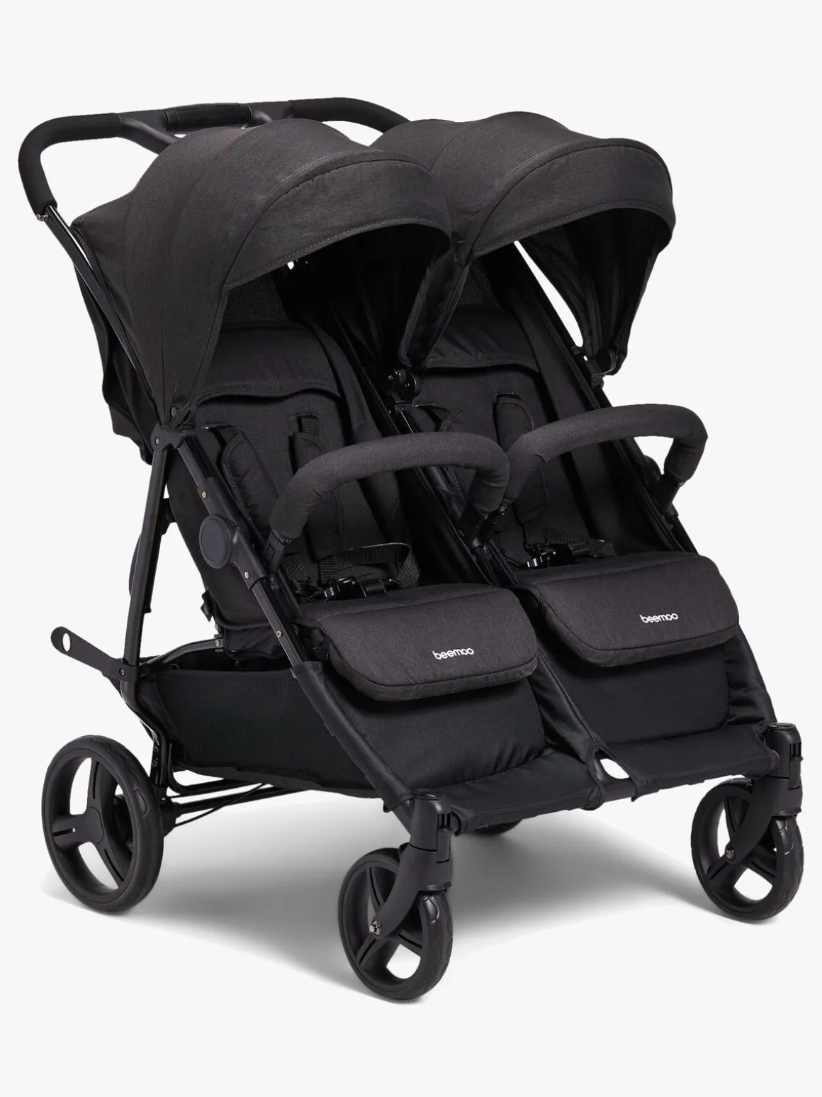Beemoo Twin Shopper Søskende- & Tvillingevogn, Black Mélange