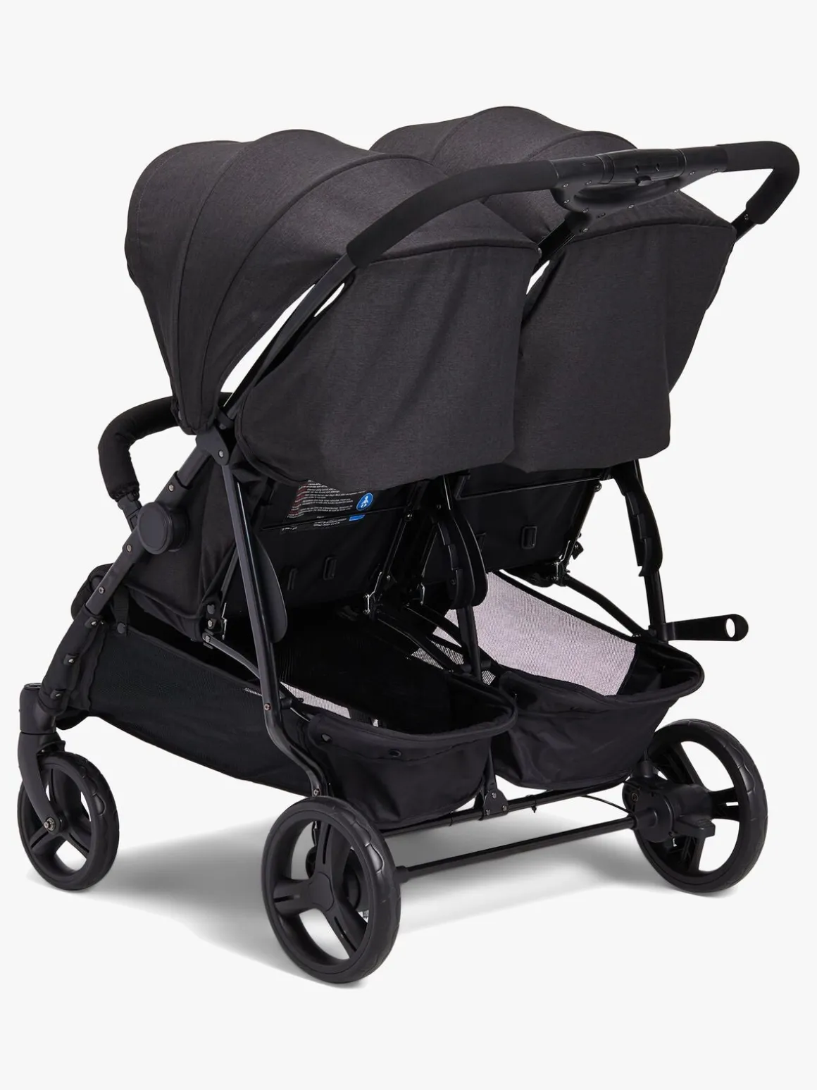 Beemoo Twin Shopper Søskende- & Tvillingevogn, Black Mélange