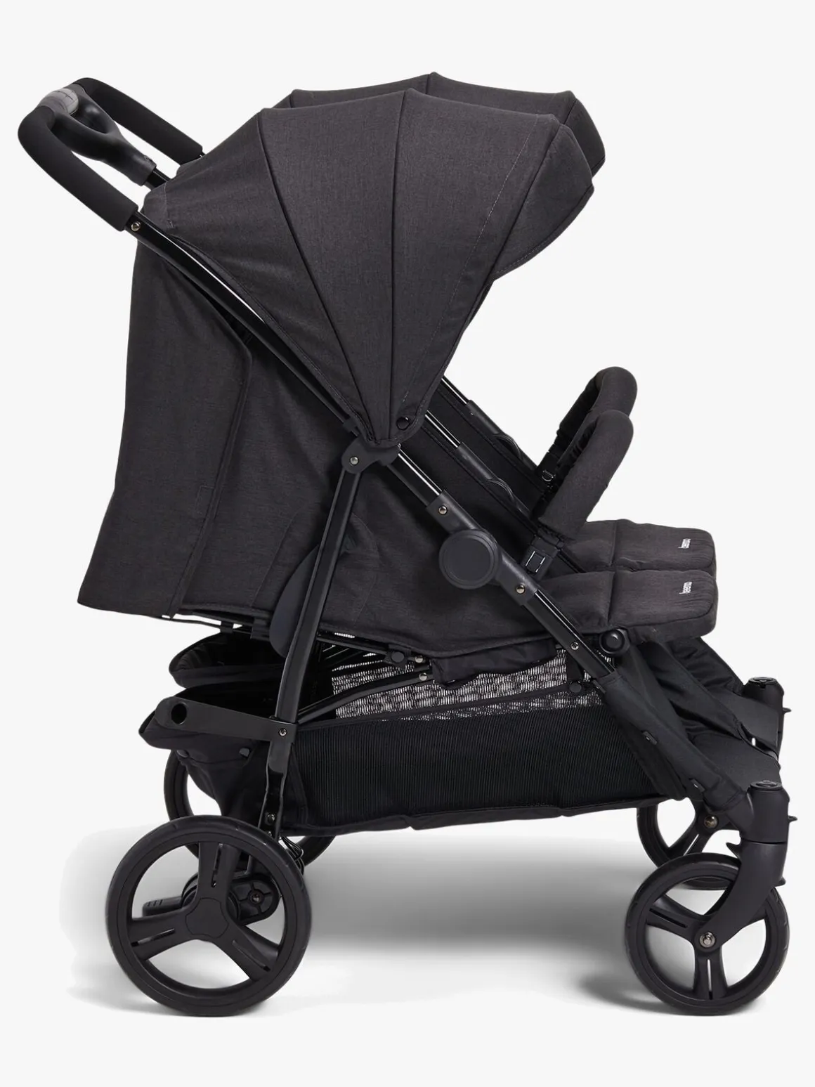 Beemoo Twin Shopper Søskende- & Tvillingevogn, Black Mélange