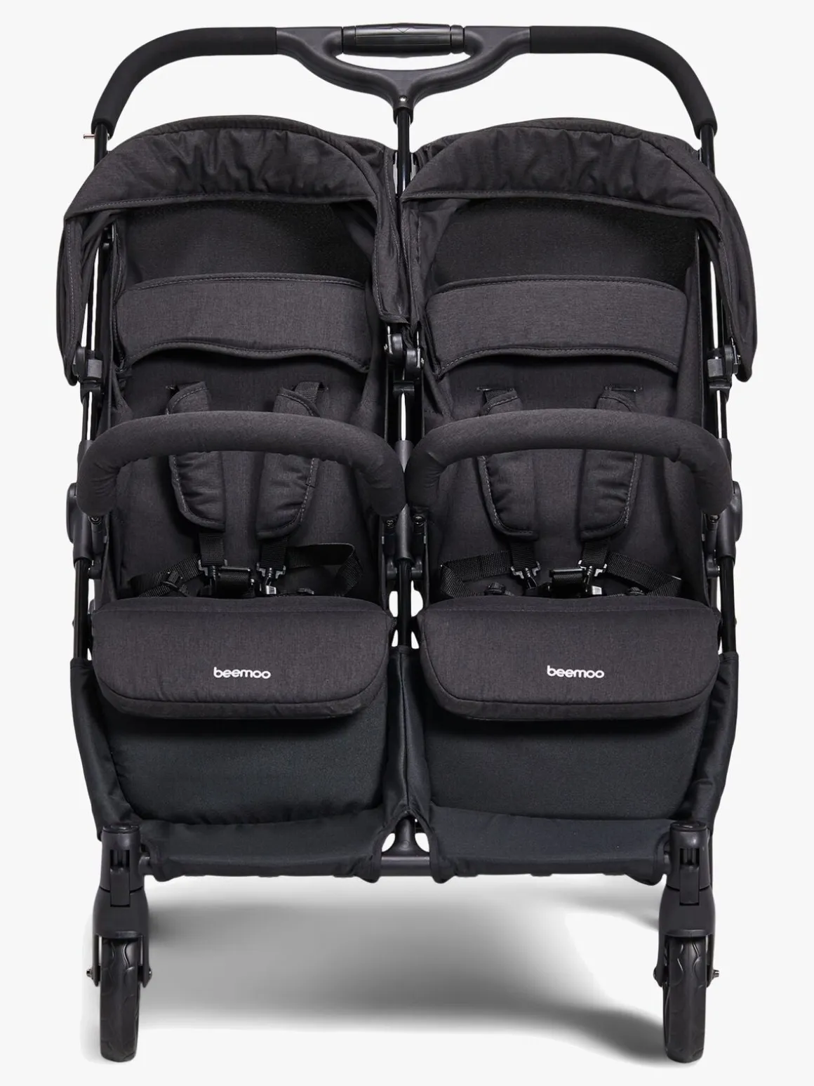 Beemoo Twin Shopper Søskende- & Tvillingevogn, Black Mélange