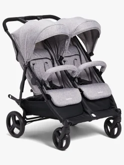 Beemoo Twin Shopper Søskende- & Tvillingevogn, Grey Mélange