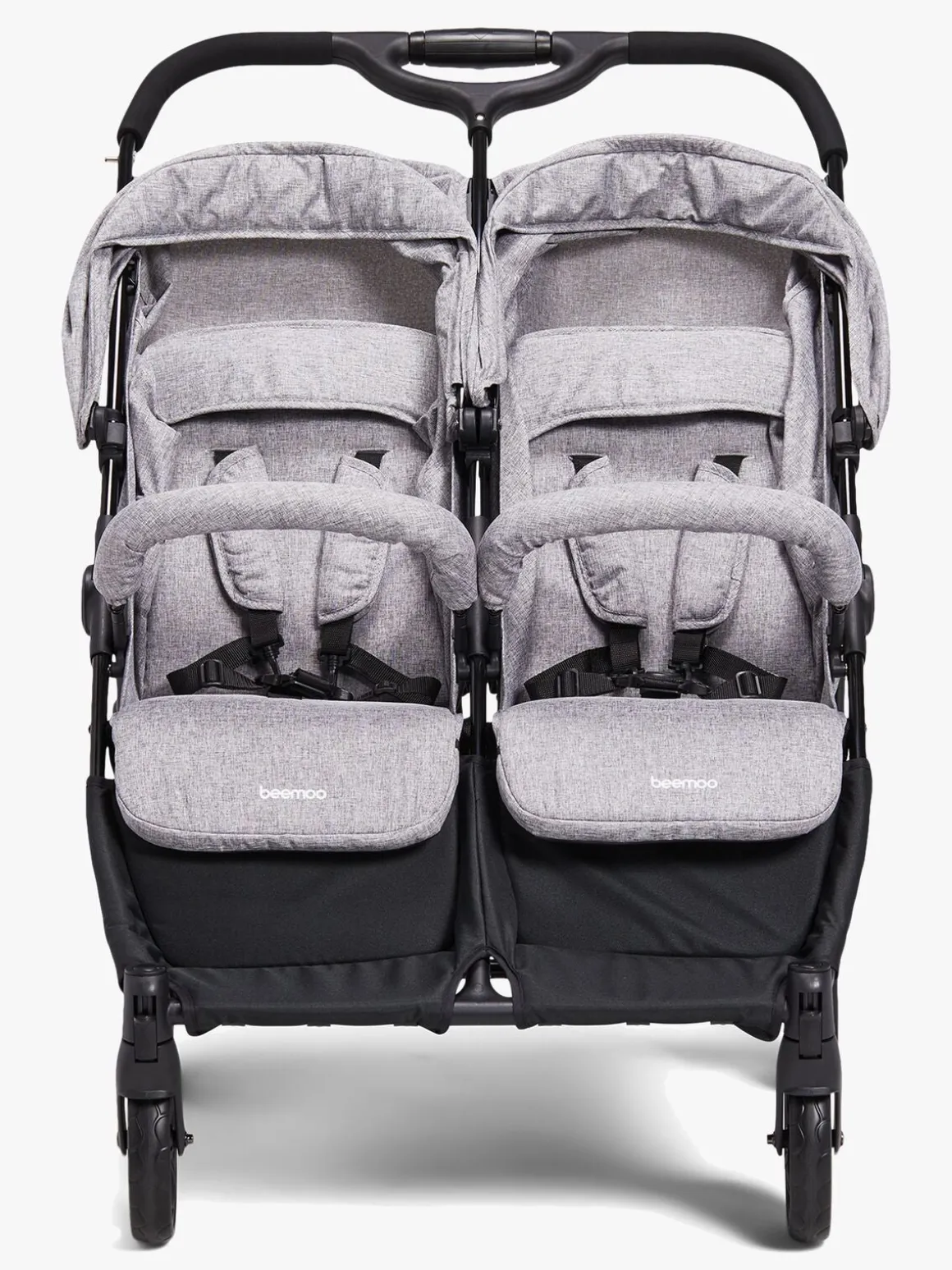 Beemoo Twin Shopper Søskende- & Tvillingevogn, Grey Mélange