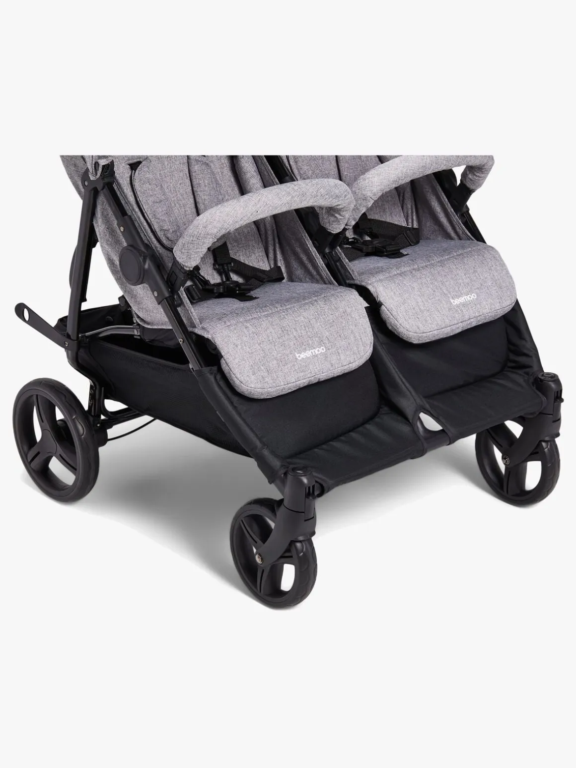 Beemoo Twin Shopper Søskende- & Tvillingevogn, Grey Mélange