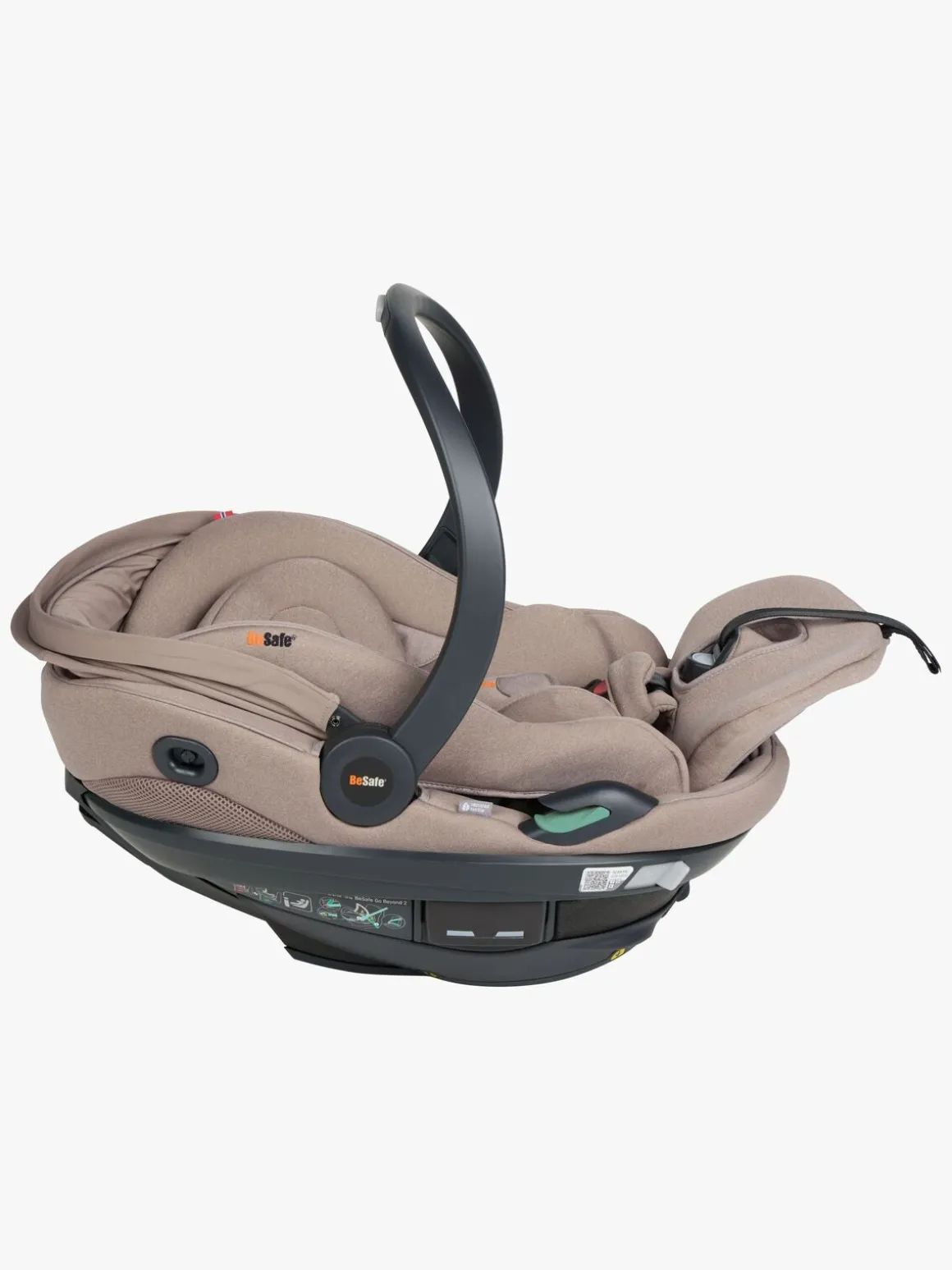 BeSafe Go Beyond 2 Autostol Baby, Dark Sand Soft Breeze