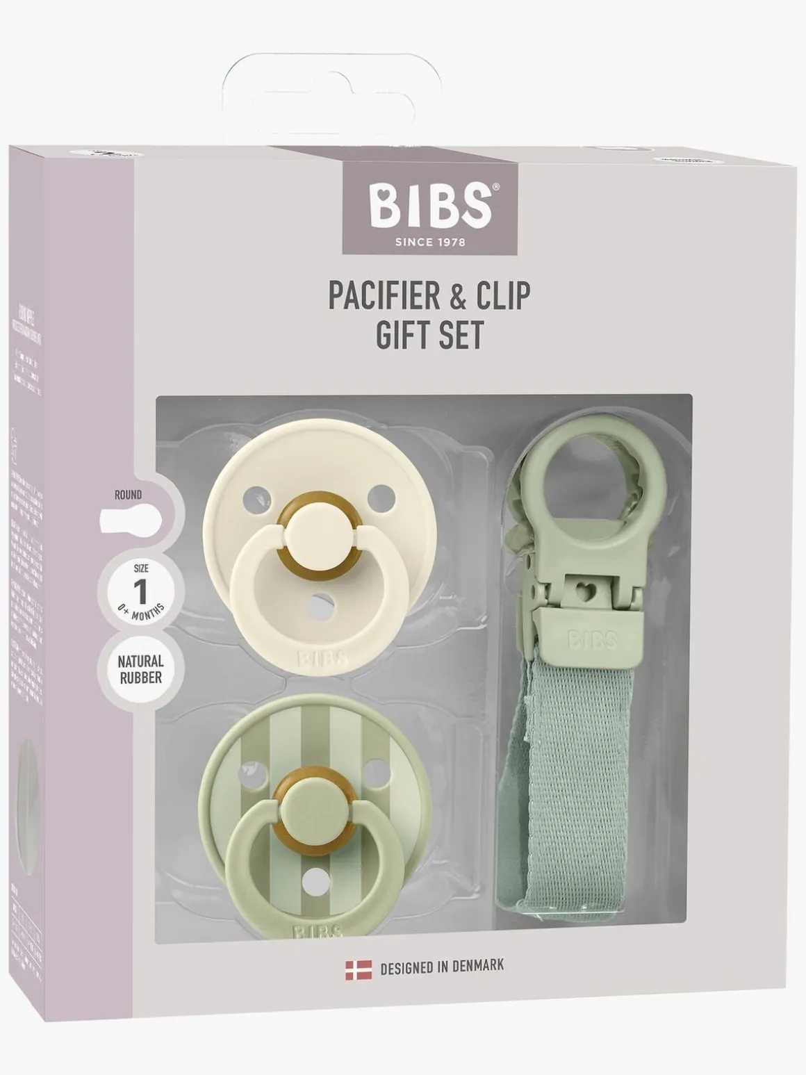 BIBS Colour Sut & Loop Suttesnor Gavesæt Latex Str. 1, Sage