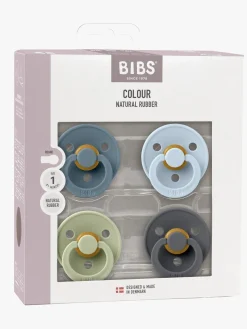 BIBS Colour Sut 4-pak Latex Str. 1, Petrol/Sage/Baby Blue/Iron
