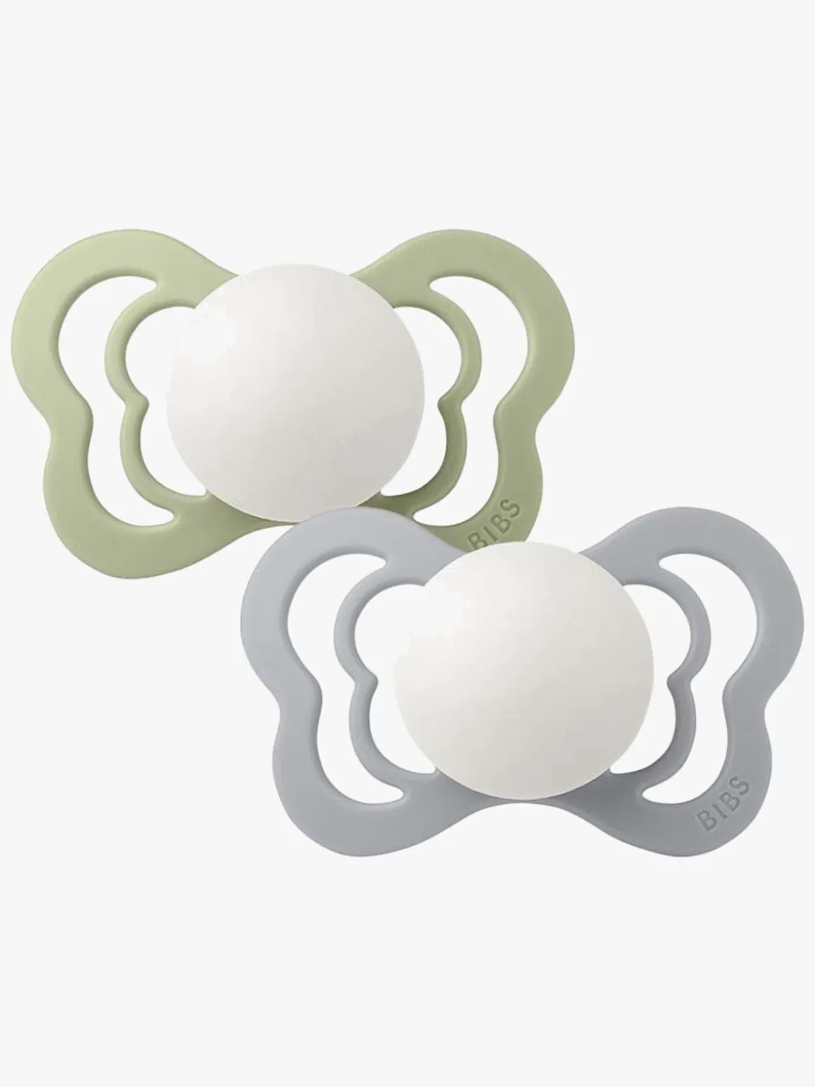 BIBS Couture Sut 2-pak Latex Str 1, Sage Glow/Cloud Glow