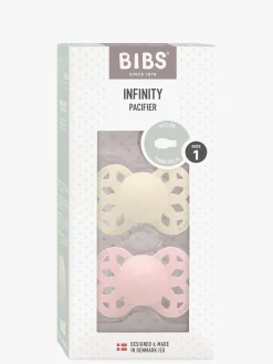 BIBS Infinity Sut 2-pak Str. 1 Symmetrical, Ivory/Blossom