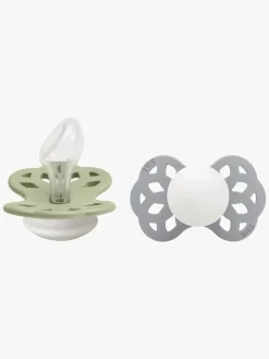 BIBS Infinity Sutter 2-Pak Silikone Str. 2 Anatomisk, Sage GLOW/Cloud GLOW