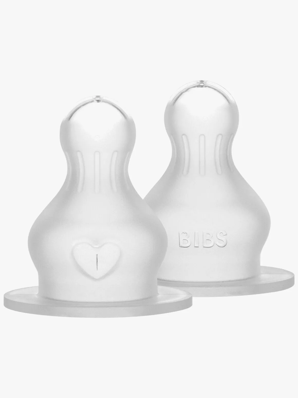 BIBS Slow Flow Sut Silikone 2-pak, Neutral