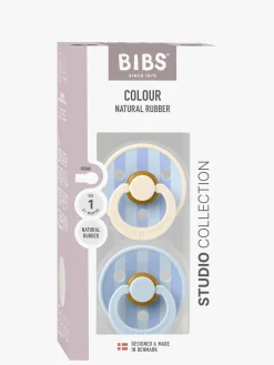 BIBS Studio Colour Block Sut 2-pak Latex Str. 1, Baby Blue Dusty Blue Mix